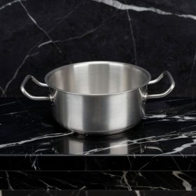 Alacsony lábas 1,6 liter 16×8 cm, rozsdamentes, Kayalar