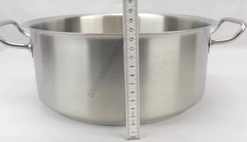 Alacsony lábas 7,3 literes 28×12 cm, rozsdamentes, Kayalar