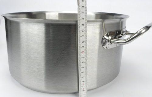 Alacsony lábas 12 liter 32×15 cm, rozsdamentes, Kayalar