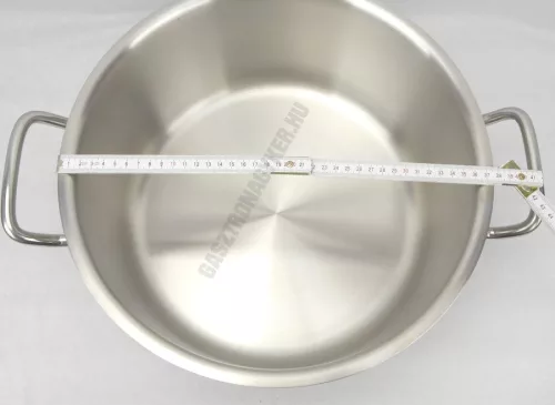 Alacsony lábas 17 liter 35×17 cm, rozsdamentes, Kayalar