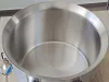 Rozsdamentes duplafalú ételszállító badella, 15 liter, 32×25 cm