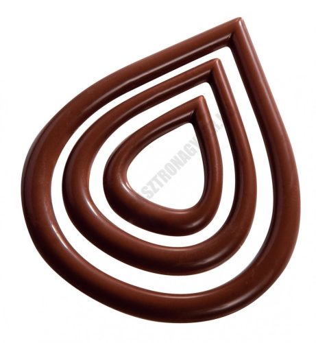 Díszítő csokoládéforma (20-D023), 6x3 adag, polikarbonát