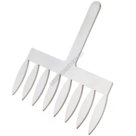   Csokoládédísz-készítő fésű, levél, 6 cm, rozsdamentes