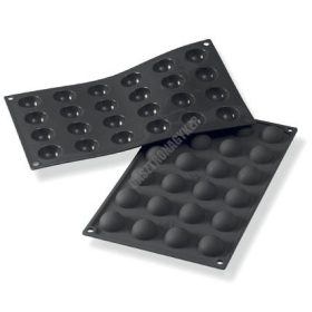   Szilikon sütőforma, Félgömb, 24 adag, 300×175 mm, fekete