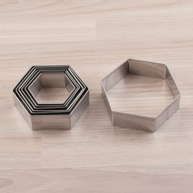 Tésztakiszúró csomag, hatszög, 7 méret, rozsdamentes