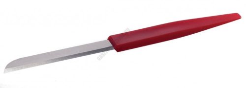Kenyérmintázó kés, egyenes penge, 9 cm, piros nyél