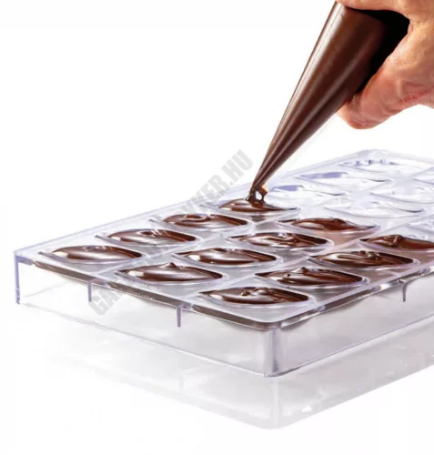 Bonbon csokoládéforma (MA1005), 16 adag, polikarbonát