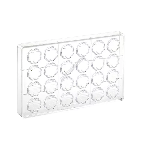 Bonbon csokoládéforma (MA1021), 25 adag, polikarbonát