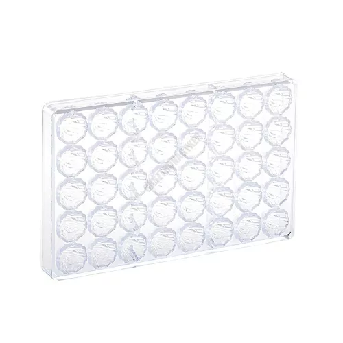 Bonbon csokoládéforma (MA1037), 40 adag, polikarbonát