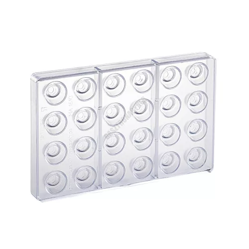 Bonbon csokoládéforma (MA1610), 24 adag, polikarbonát