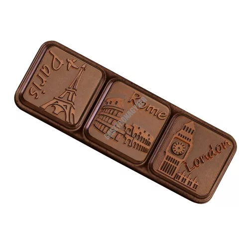 Csokoládéforma Choco and the City snack (MA1919), 6 adag, polikarbonát