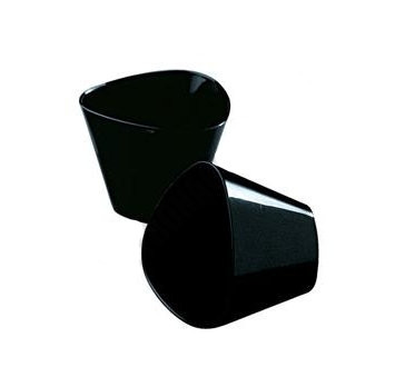 Pohárkrém-desszert tégely, Triangle, fekete, 175 ml, 85x65 mm