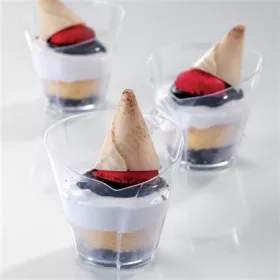 Pohárkrém-desszert tégely, Wafle, 70 ml, 100 db