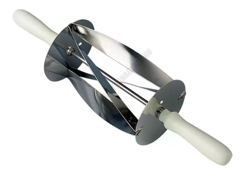 Háromszög alakú croissant vágó, 180×200 mm, 45 cm hosszú, rozsdamentes