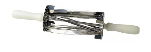 Háromszög alakú croissant vágó, 97×210 mm, 46 cm hosszú, rozsdamentes