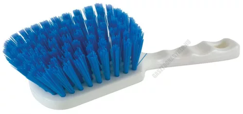 Kefe, műanyag, 21×6,5 cm, kék sörtével