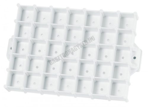 Péksütemény mintázó rács, négyzet, 14×10 cm, műanyag