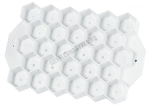 Péksütemény mintázó rács, nagy hatszög, 14×11 cm, műanyag