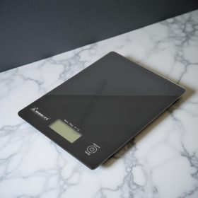   Digitális konyhamérleg, 5 kg méréshatár, üveglapos fekete