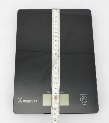 Digitális konyhamérleg, 5 kg méréshatár, üveglapos fekete