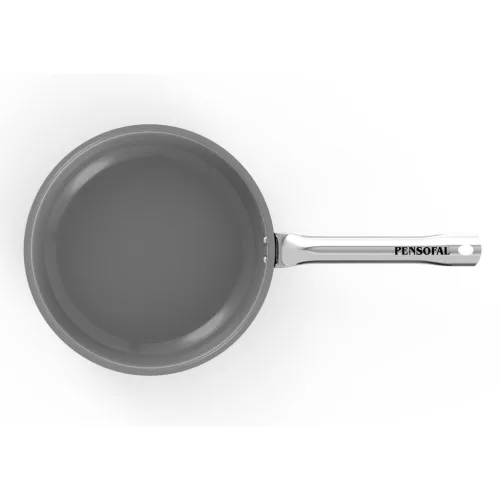 Rozsdamentes serpenyő, 30 cm, kerámia tapadásmentes bevonat, indukciós, Pensofal