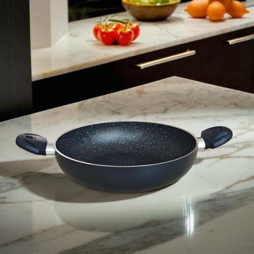 Serpenyő, Bio stone indukciós szeletsütő serpenyő, 28 cm, tapadásmentes bevonattal