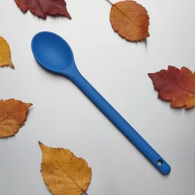 Főzőkanál, hőálló műanyag, 30,5 cm, kék