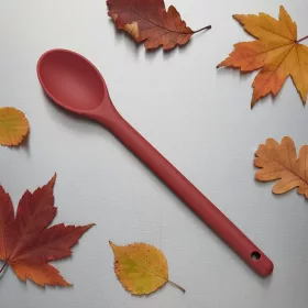 Főzőkanál, hőálló műanyag, 30,5 cm, piros