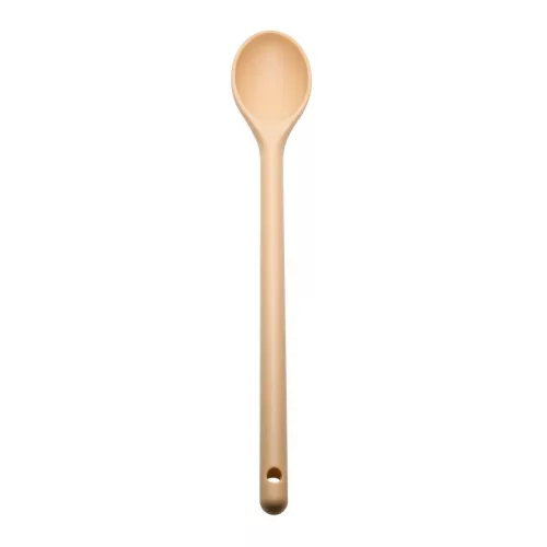 Főzőkanál, hőálló műanyag, 38 cm, natúr