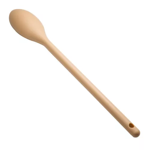 Főzőkanál, hőálló műanyag, 38 cm, natúr