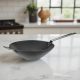 Wok, 30 cm, kékacél, Pujadas