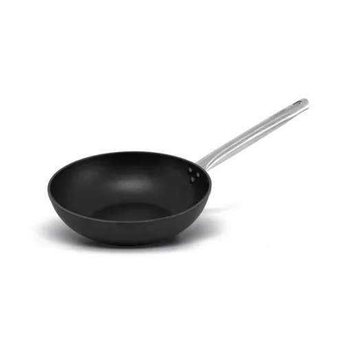 Wok, 28 cm indukciós, kovácsolt alumínium, Pujadas