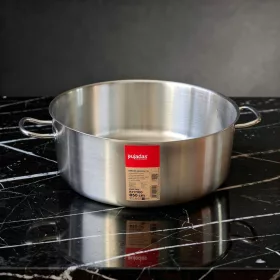  Alacsony lábas, 39 l, 50 cm átm., 18/10 rozsdamentes, Pujadas