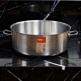   Alacsony lábas, 65 l, 60 cm átm., 18/10 rozsdamentes, Pujadas