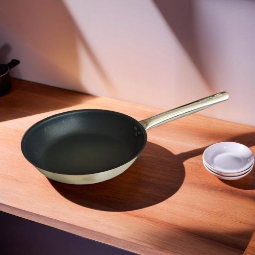 Rozsdamentes serpenyő, 24 cm, Excalibur extra kemény tapadásmentes bevonat, indukciós, Pujadas Inox-Pro Ergos