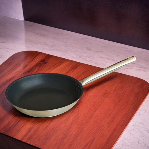 Rozsdamentes serpenyő, 28 cm, Excalibur extra kemény tapadásmentes bevonat, indukciós, Pujadas Inox-Pro Ergos