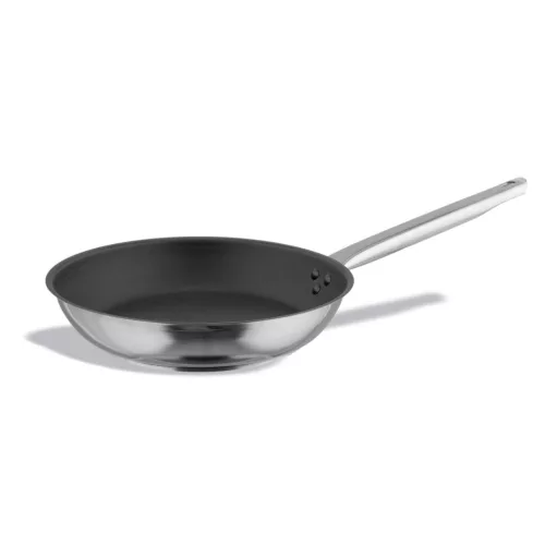 Rozsdamentes serpenyő, 32 cm, Excalibur extra kemény tapadásmentes, indukciós, Pujadas Inox-Pro Ergos