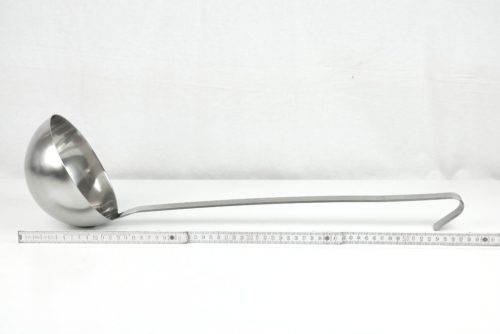 Merőkanál, 1 liter, űrmértékjelölt, nyélhossz: 45 cm, átmérő: 16 cm, Pujadas