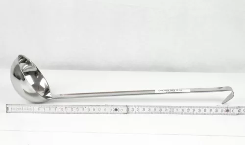 Merőkanál, 250 ml, űrmértékjelölt, nyélhossz: 33 cm, átmérő: 10 cm, Pujadas