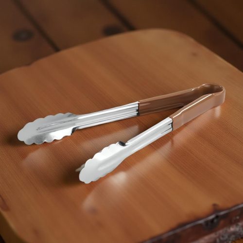 Csipesz, univerzális, 24 cm, barna (földes áru), (HACCP), Pujadas