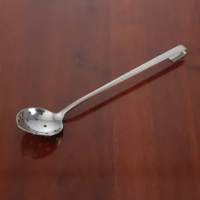   Tálalókanál, szervírozókanál, mély, perforált, rozsdamentes, teljes hossza 44 cm, Pujadas