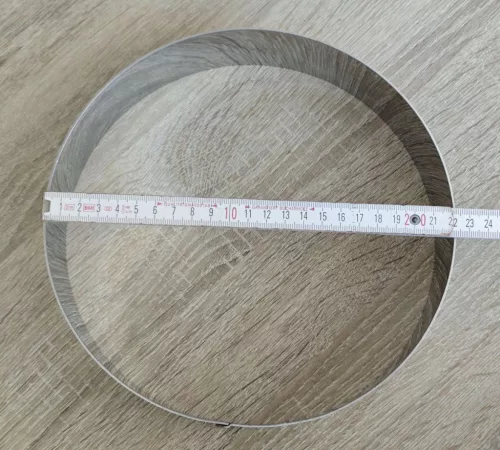 Tortakarika, sütőkeret, kerek, 220×60 mm, rozsdamentes, Pujadas