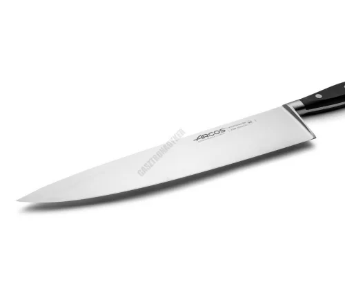 Arcos Riviera kovácsolt szakácskés, fekete szegecselt nyéllel, 30 cm-es pengével