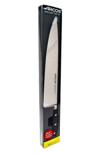 Arcos Riviera kovácsolt szakácskés, fekete szegecselt nyéllel, 30 cm-es pengével