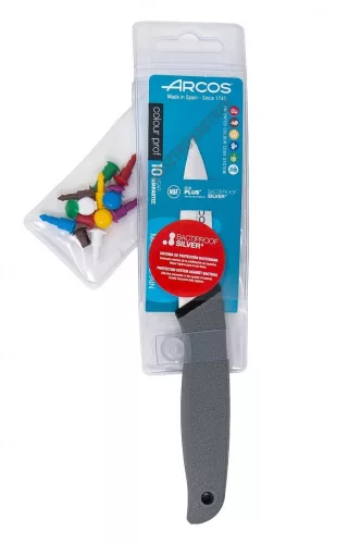 Arcos Colour Prof hámozókés, 8 cm penge, csúszásmentes gumírozott nyél