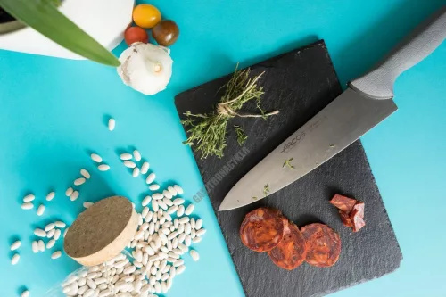 Arcos Colour Prof szakácskés, 25 cm penge, csúszásmentes gumírozott markolat, színkódos