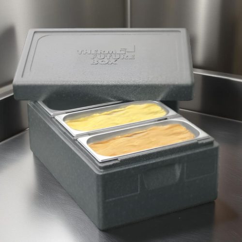 Fagylaltszállító thermodoboz 3 db tégelyhez