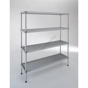 Aluplast állvány 4 polccal, 160 cm magas, 50 cm mély