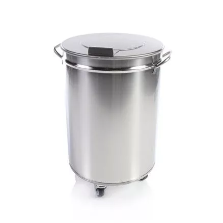 Hulladék- és moslékgyűjtő 50 liter, gördíthető, rozsdamentes