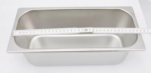 Fagylaltos tégely, fagyitégely, 360×165×120 mm rozsdamentes